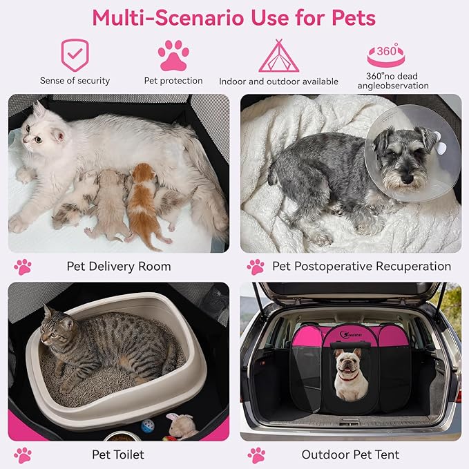 Siedihit Dog Playpen, Medium Puppy Pet Playpen, Dog Crate Tent Cage - Image 3