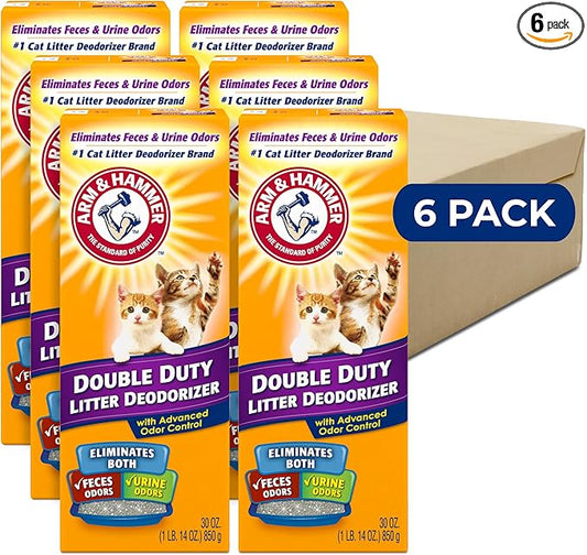 ARM & HAMMER Cat Litter Deodorizer Double Duty, 30 oz, 6 Pack by ARMHAMMER
