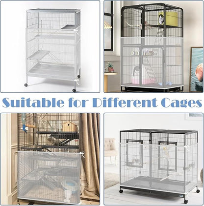 Trinkrittey Large Bird Cage Seed Catcher, 31 x 118 inches Adjustable Large Bird - Image 5