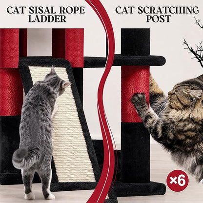 Globlazer Heavy Duty Gothic Cat Tree, 72in Large Cat Tower - Image 5