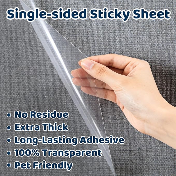 12PCS Symmu Anti Cat Scratch Furniture Protector, Heavy-Duty No-Residue Couch - Image 4