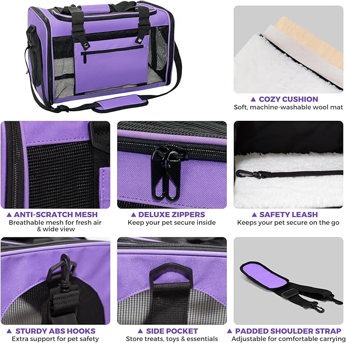 Expandable Cat Carrier Airline Approved Soft-Sided Pet Travel Carrier - Image 4