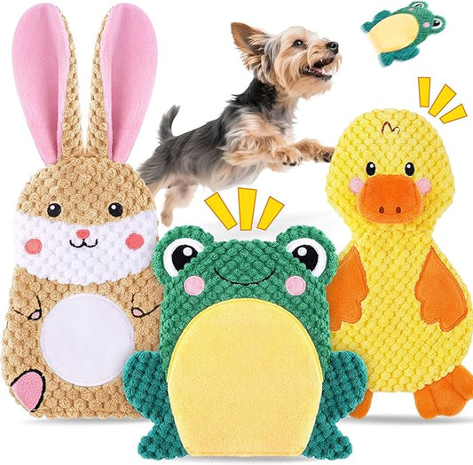 XIUGOAL Dog Toys to Keep Them Busy, 3 Pack No Stuffing Interactive Dog Toys by XIUGOAL