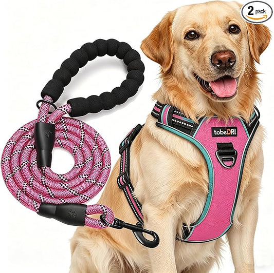 tobeDRI No Pull Dog Harness Adjustable Reflective Oxford Easy Control Medium by tobeDRI