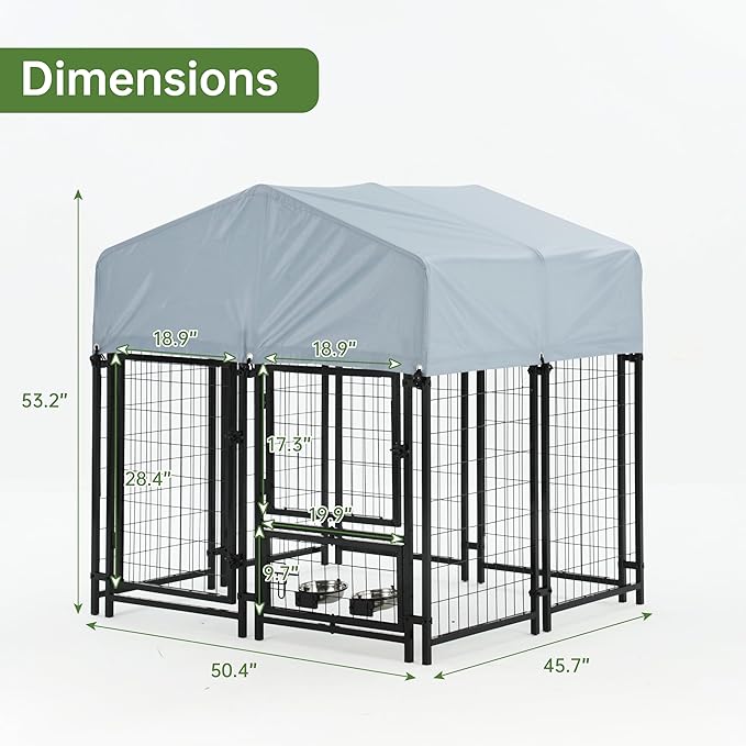 Outdoor Dog Enclosure Heavy Duty Dog Kennel House Mesh Dog Big Cage Pet Kennel - Image 2