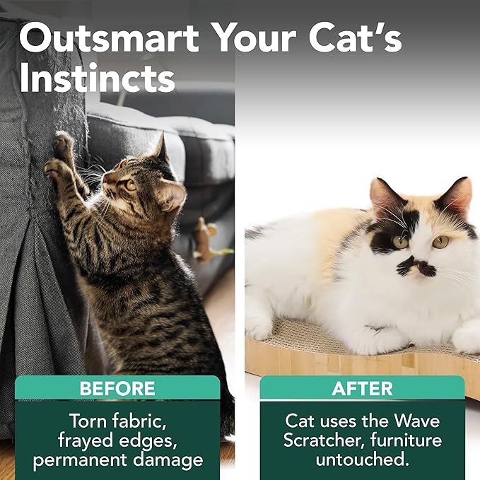 Reversible Wave Cat Scratcher for Indoor Cats - Image 3