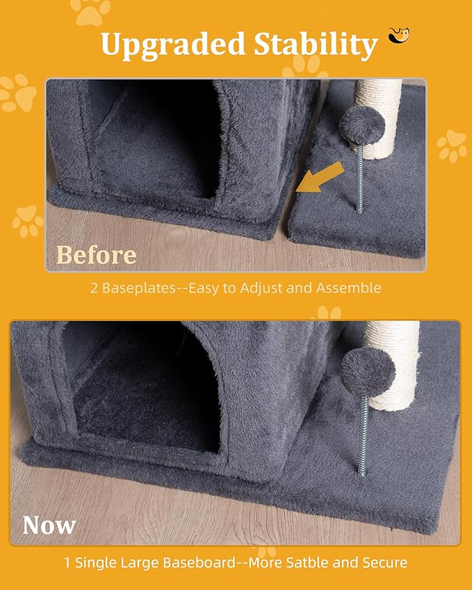 Aechonow Cat Tree for Large Cat, 19x16.5In Large Cat Perch, Adult Cat Tower for - Image 3