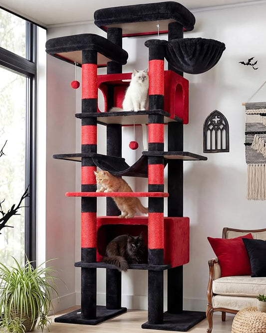 Globlazer XXL Giant Gothic Cat Tree, 83 Inch Heavy Duty Tall Goth Cat Tower by Globlazer