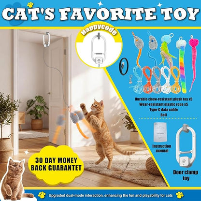 Interactive Cat Toy, Rechargeable Electric Cat Teaser, Hanging Door cat Toy - Image 8