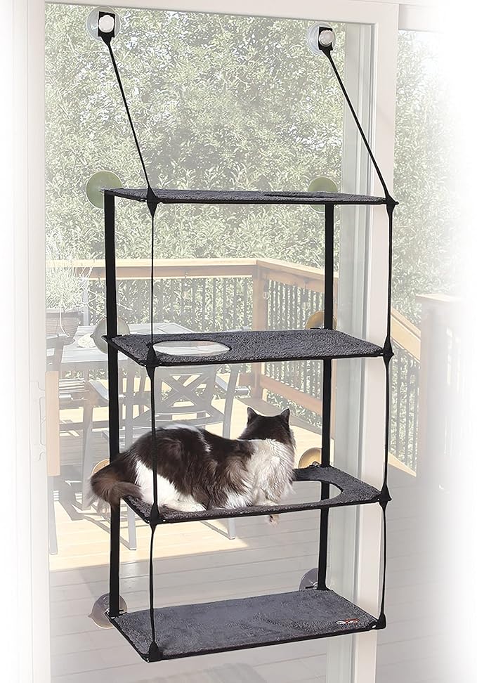 K&H Pet Products EZ Mount Quad Stack Cat Window Perch by KHPetProducts