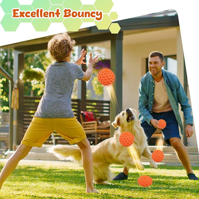 Squeaky Dog Toys for Aggressive Chewers, Indestructible Dog Balls for - Image 5