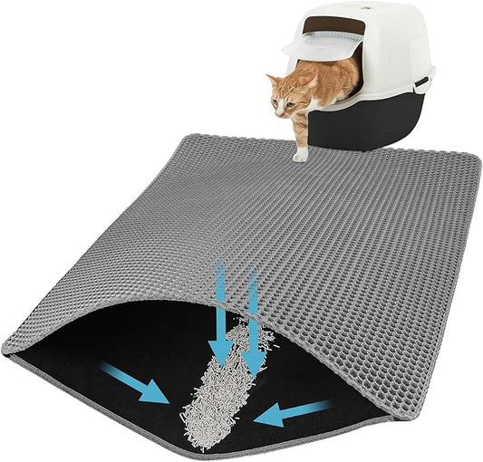 Cat Litter Mat Large Cat Litter Trapping Mat 30x24 inch Double Layer Urine and by Xuanyaente