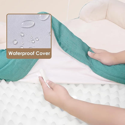 EHEYCIGA Orthopedic Dog Bed, Waterproof Memory Foam, Turquoise Blue - Image 3
