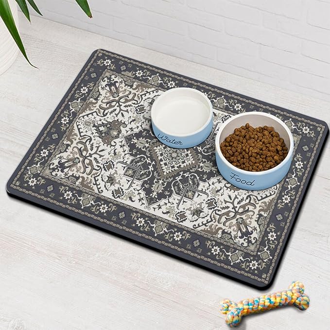 Pet Feeding Mat for Floors Waterproof Dog Mat for Food and Water Absorbent - Image 8