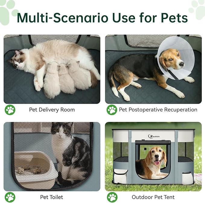 Dog Playpen, Cat Pet Puppy Pen, Portable Playpens - Image 6