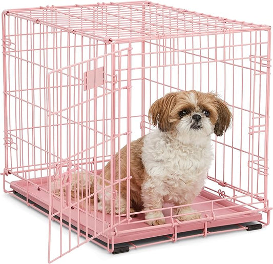 MidWest Homes for Pets 24-Inch Pink Fashion iCrate for Small Breeds, 12-20 lbs by MidWestHomesForPets