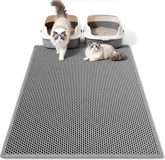 Pieviev Cat Litter Mat Double Layer Waterproof Urine Proof Trapping Mat 1 Pack) by Pieviev