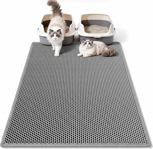 Pieviev Cat Litter Mat Double Layer Waterproof Urine Proof Trapping Mat 1 Pack) by Pieviev
