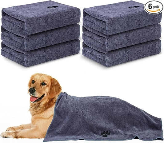 WOUSEDO Microfiber Dog Towels for Drying Dogs, Super Absorbent and Soft Pet by Unknown