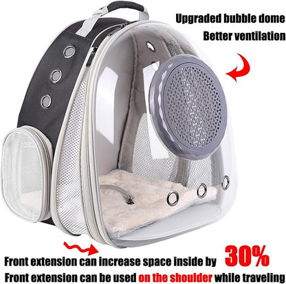 Cat Backpack Carrier, Space Capsule Astronaut Clear Bubble Front Extension to - Image 4