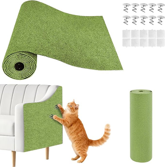 Cat Scratch Couch Furniture Protector, Adhesive Cat Scratch Pad Deterrent by SREBAY