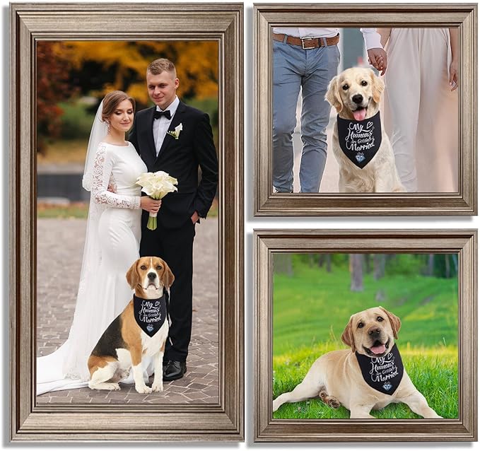 Engagement Gifts, My Humans are Getting Married She Said Yes Dog Bandana Large - Image 5