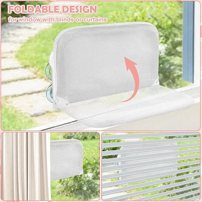 2 Pack Cat Window Perch, Cat Window Hammock Cordless Foldable Window Bed - Image 5