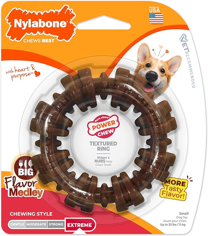 Nylabone Textured Ring Power Chew Toy - Image 10