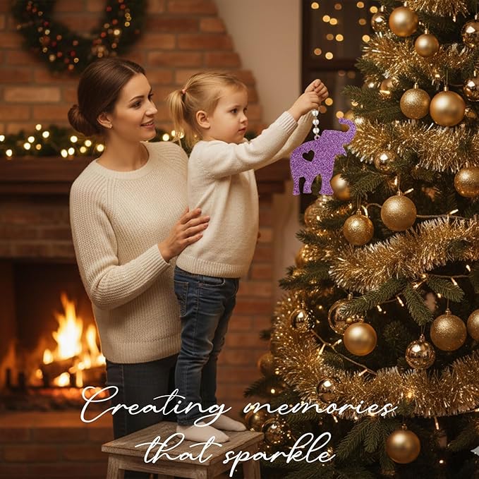 Set 2 Elephant Ornament, Meaningful Christmas Ornaments - Image 2