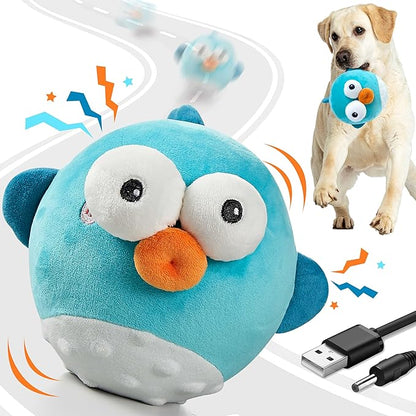 GUKCO Dog Toys, Rechargeable Crinkle Chew Interactive Squeaky Toy by GUKCO