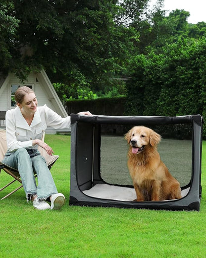 Veraste 42" L x 31" W x 31" H Collapsible Travel Dog Crate, Quick-Setup - Image 3