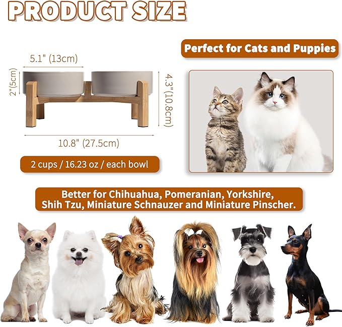 Elevated Ceramic Dog Bowl Set - Image 2