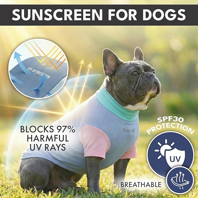 Spark Paws Sunblock Dog T-Shirt, SPF30 Protection, Lightweight Breathable Quick - Image 2