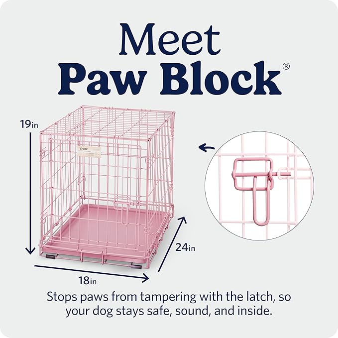 MidWest Homes for Pets 24-Inch Pink Fashion iCrate for Small Breeds, 12-20 lbs - Image 4