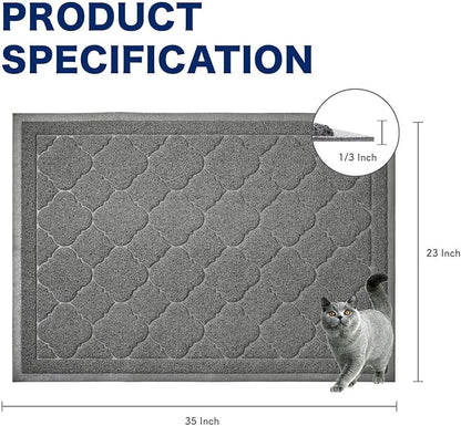 WePet Cat Litter Box Mat, Kitty Premium PVC Pad, Durable Trapping Rug, - Image 2