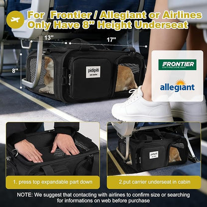 pidipiti 17x13x8 Frontier Allegiant Breeze Airline Approved top Expandable pet - Image 3