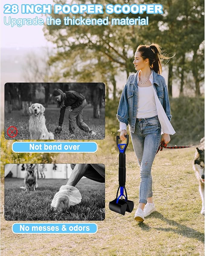 SZHLUX 28" Pooper Scooper, Foldable Dog Pooper Scooper - Image 3