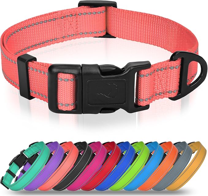 Joytale Extra Large Dog Collar, Wide Double-Sided Reflective Nylon Collar by Joytale