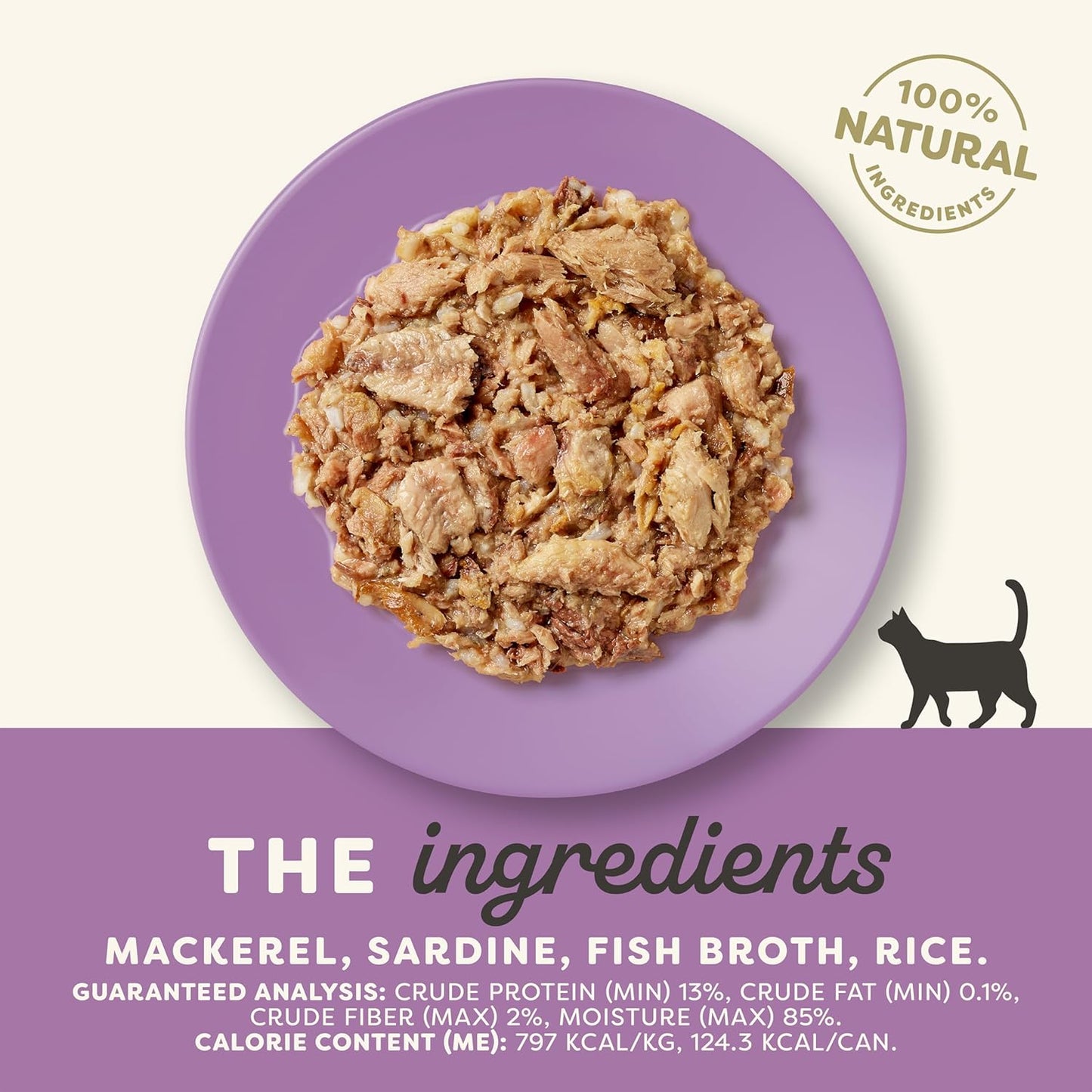 Applaws Natural Wet Cat Food in Broth, Limited Ingredient Canned Wet Cat Food, No Additives, Made with Natural Ingredients, Mackerel & Sardine in Broth (24 x 5.5oz Cans)