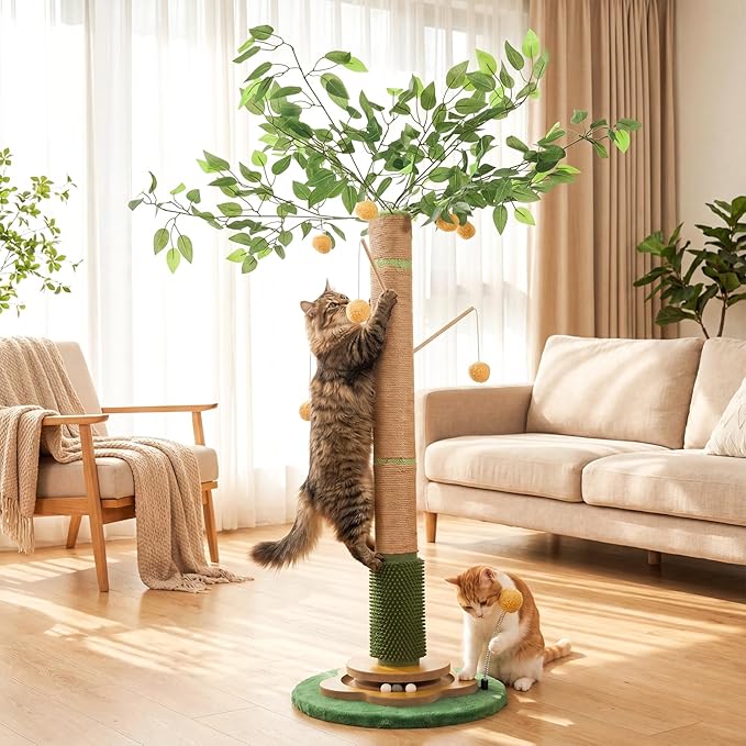 Tall Cat Scratching Post 51 Inch, Cat Scratching Post by YAQUHO