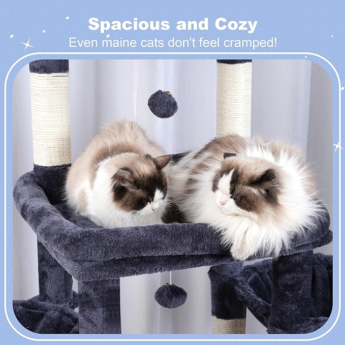 Hey-brother Cat Tree Tower, Scratching Posts - Image 4
