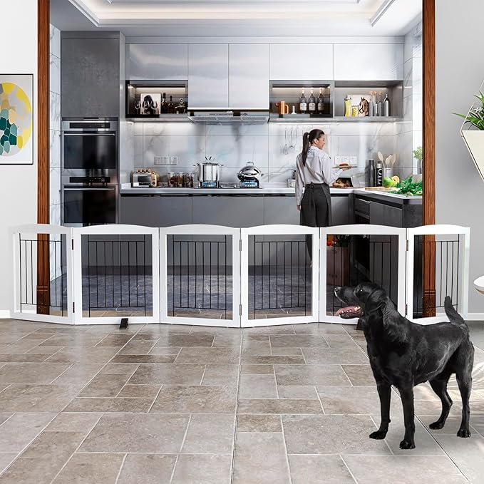 ZJSF Freestanding Dog Fence Indoor, Foldable Dog Gate - Image 2