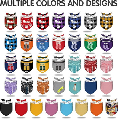 Custom Dog Bandana Personalized Name Logo Photo Text Dog Scarf Customized - Image 2