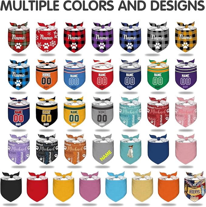 Custom Dog Bandana Personalized Name Logo Photo Text Dog Scarf Customized - Image 2