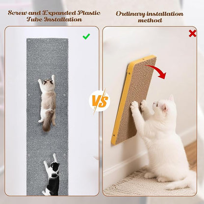 80"x15.7" Cat Wall Scratching Mat, Extra Large Cat Climbing Carpet - Image 7