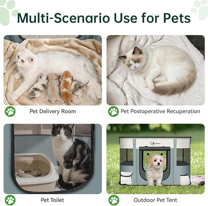 Dog Playpen, Cat Pet Puppy Pen, Portable Playpens - Image 3