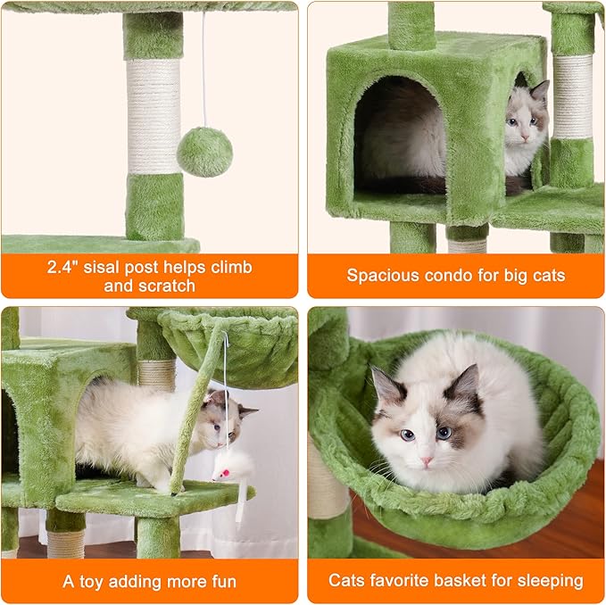 Heybly Cat Tree with Toy, Cat Tower condo - Image 4