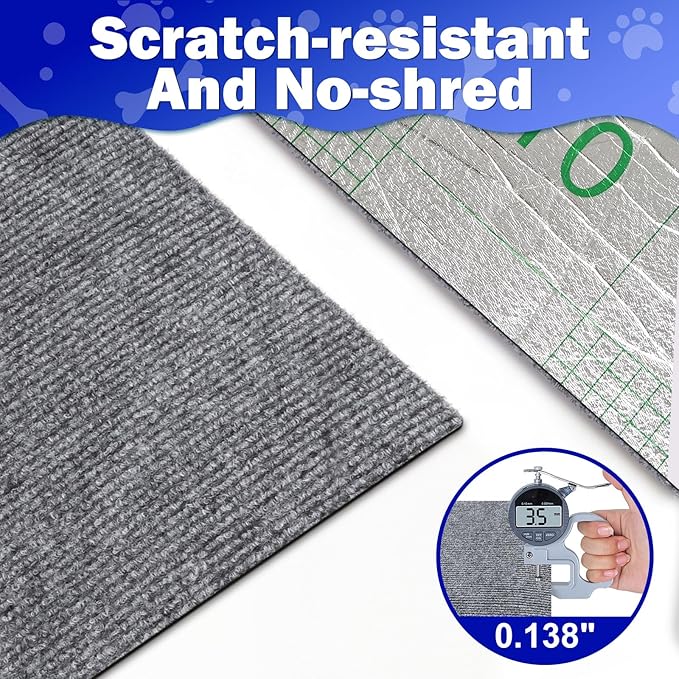 ENONCI Anit Cat Scratch Couch Furniture Protector, 78.7x15.8 Cat Wall Corner - Image 4
