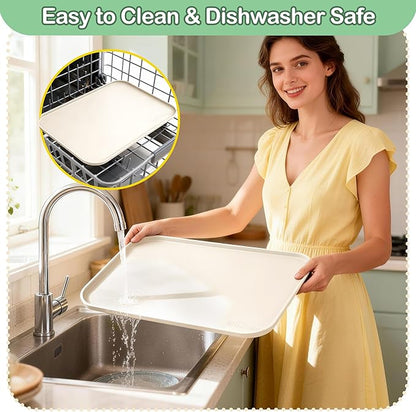 100% Waterproof Silicone Pet Feeding Mat, Warped Resistant Raised Edge BPA-Free - Image 6