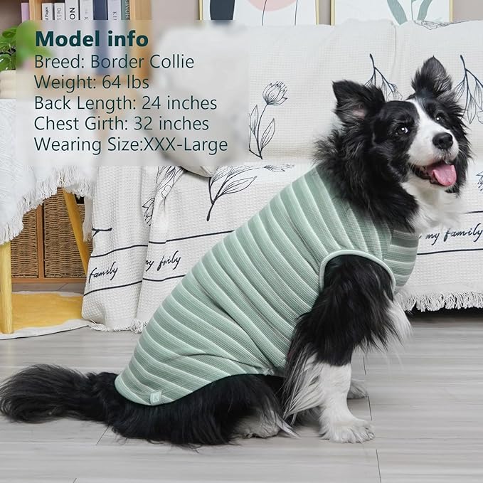 KYEESE 2Pack Waffle Dog Shirts, Lightweight Sleeveless Dog T Shirts - Image 8